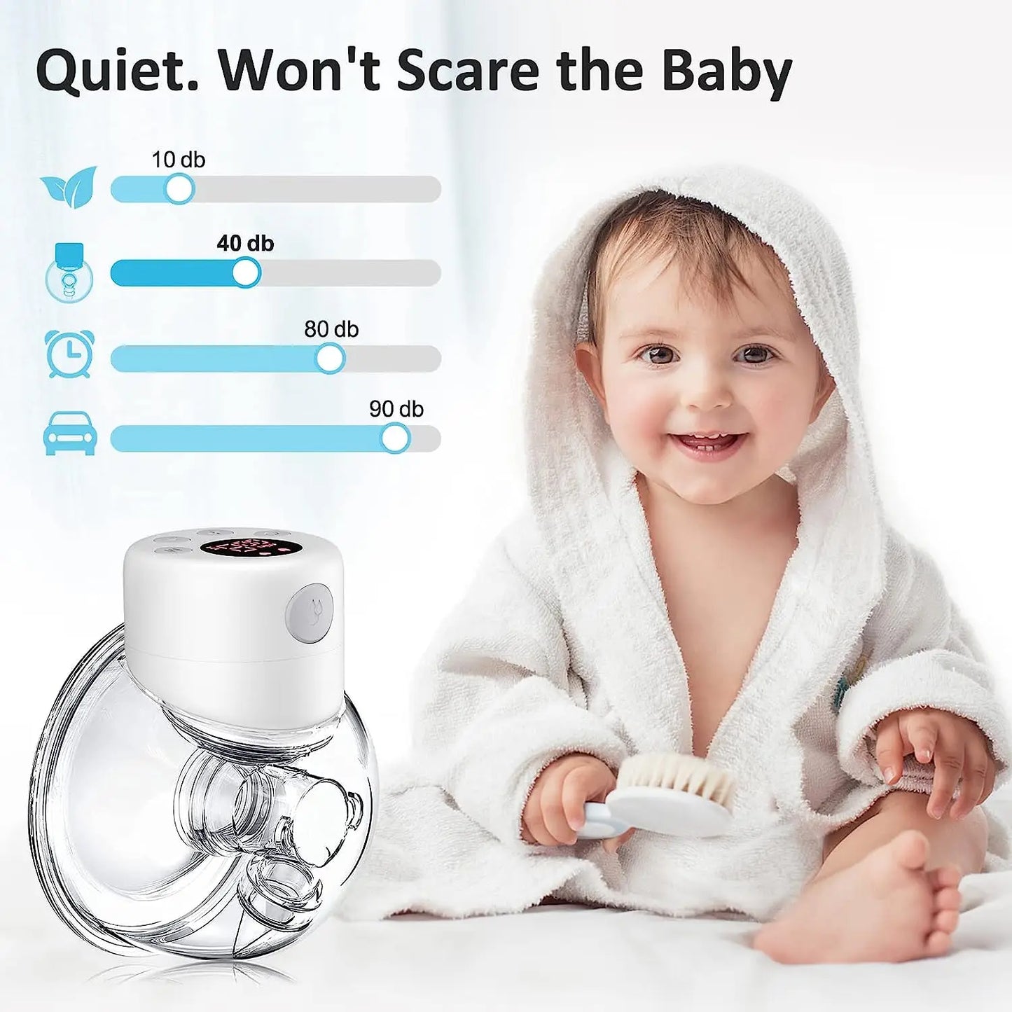 Tire-lait électrique portable sans fil mains libres