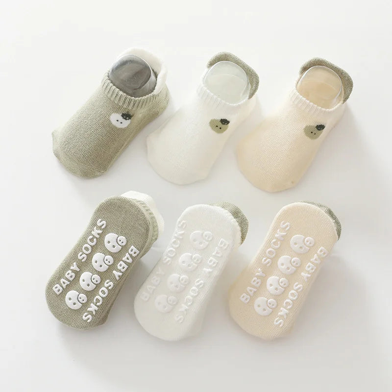 Ensemble de 3 paires de chaussettes d'été pour pour fille et garçon de 0 à 6 ans
