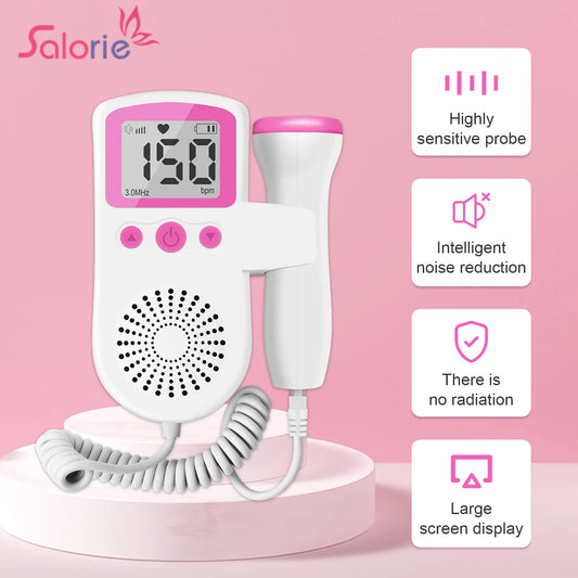 Stéthoscope Doppler fœtal avec écran LCD 3MHz