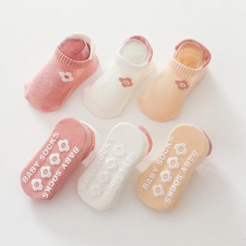 Ensemble de 3 paires de chaussettes d'été pour pour fille et garçon de 0 à 6 ans